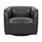 Armen Living Melanie Swivel Pewter Genuine Leather Barrel Chair LCMECHPW - alternate 6